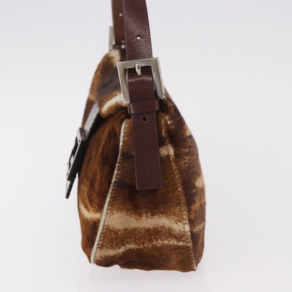 FENDI Mamma Baguette Bag Harako Pelle Cavallino Marrone Originale
