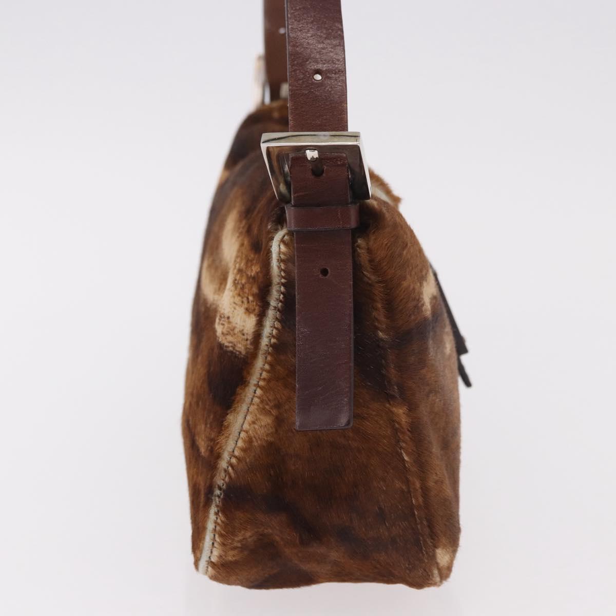 FENDI Mamma Baguette Bag Harako Pelle Cavallino Marrone Originale