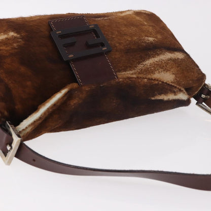 FENDI Mamma Baguette Bag Harako Pelle Cavallino Marrone Originale