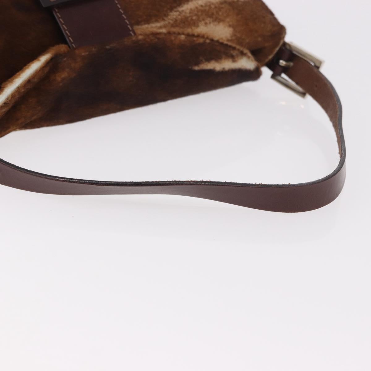 FENDI Mamma Baguette Bag Harako Pelle Cavallino Marrone Originale