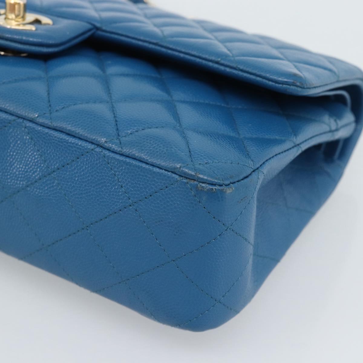 CHANEL Matelasse 25 Chain Bag Blu Originale | Caviar Skin Oro