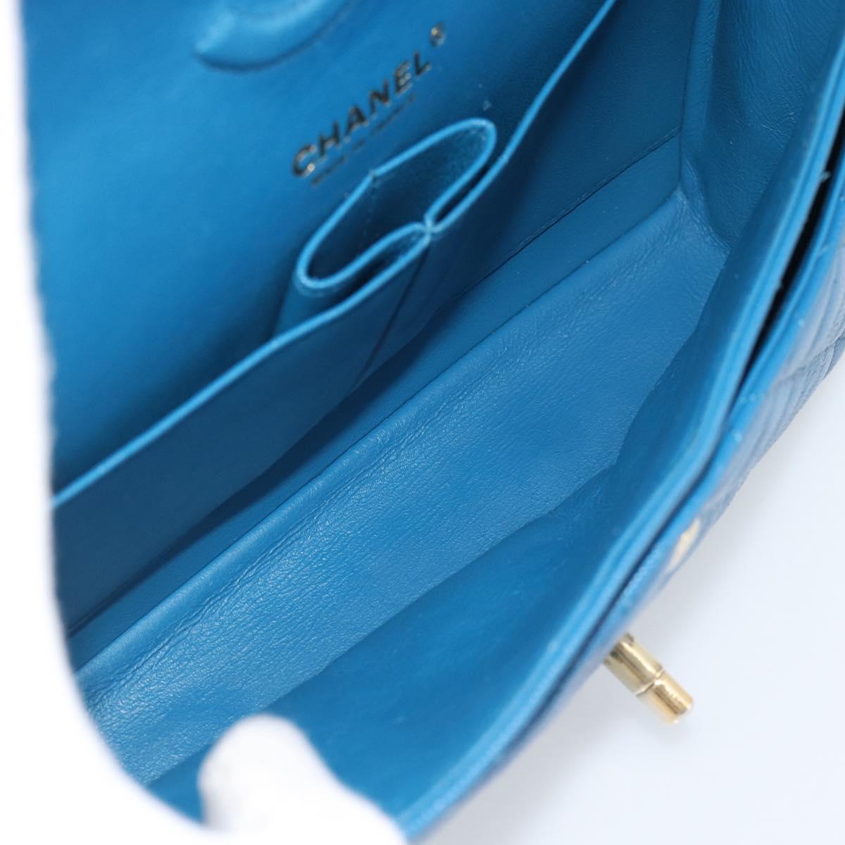 CHANEL Matelasse 25 Chain Bag Blu Originale | Caviar Skin Oro