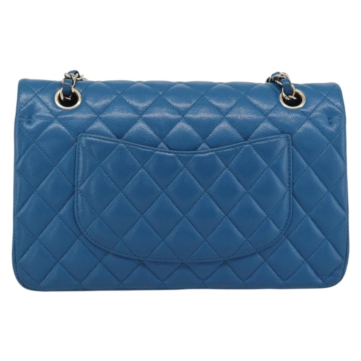 CHANEL Matelasse 25 Chain Bag Blu Originale | Caviar Skin Oro