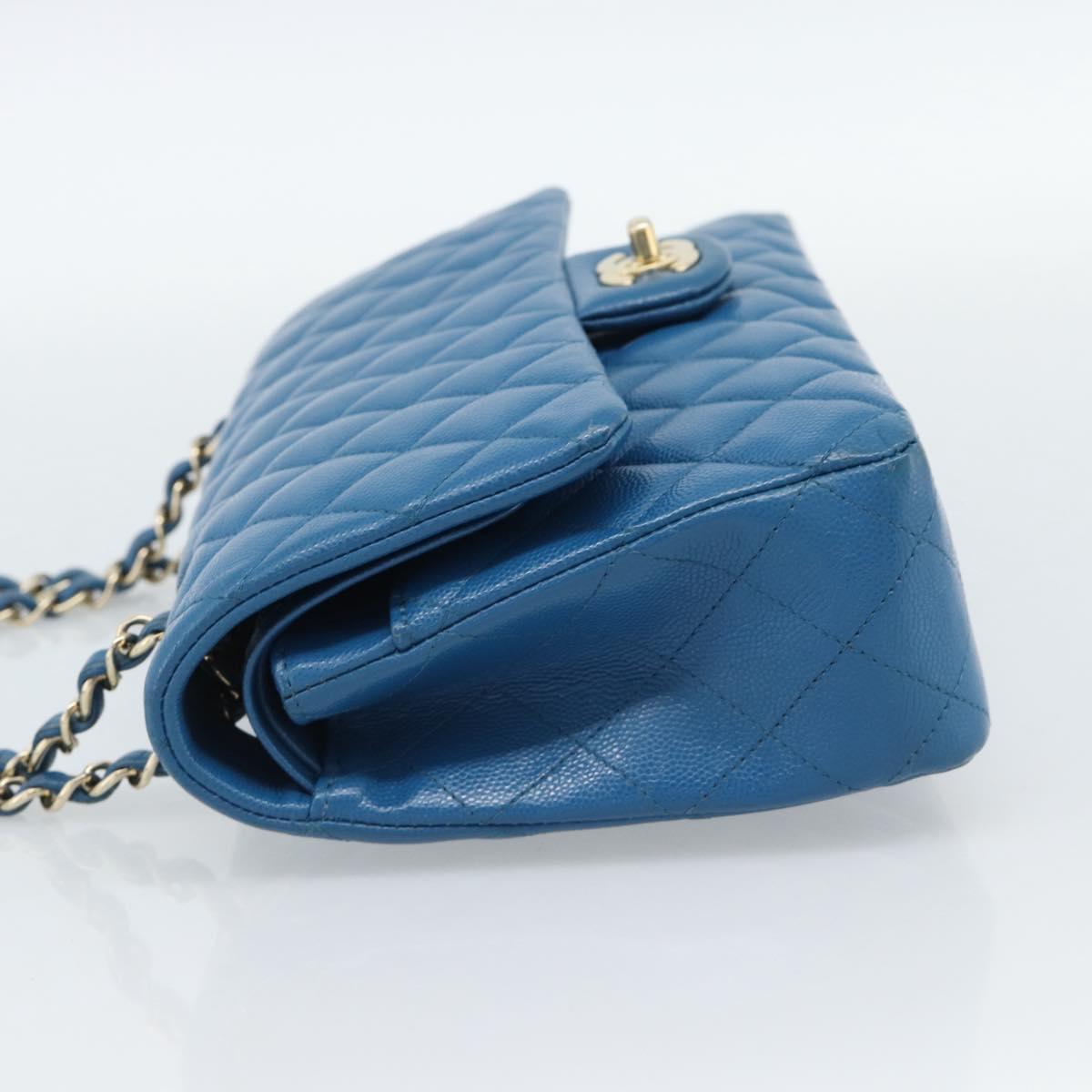 CHANEL Matelasse 25 Chain Bag Blu Originale | Caviar Skin Oro