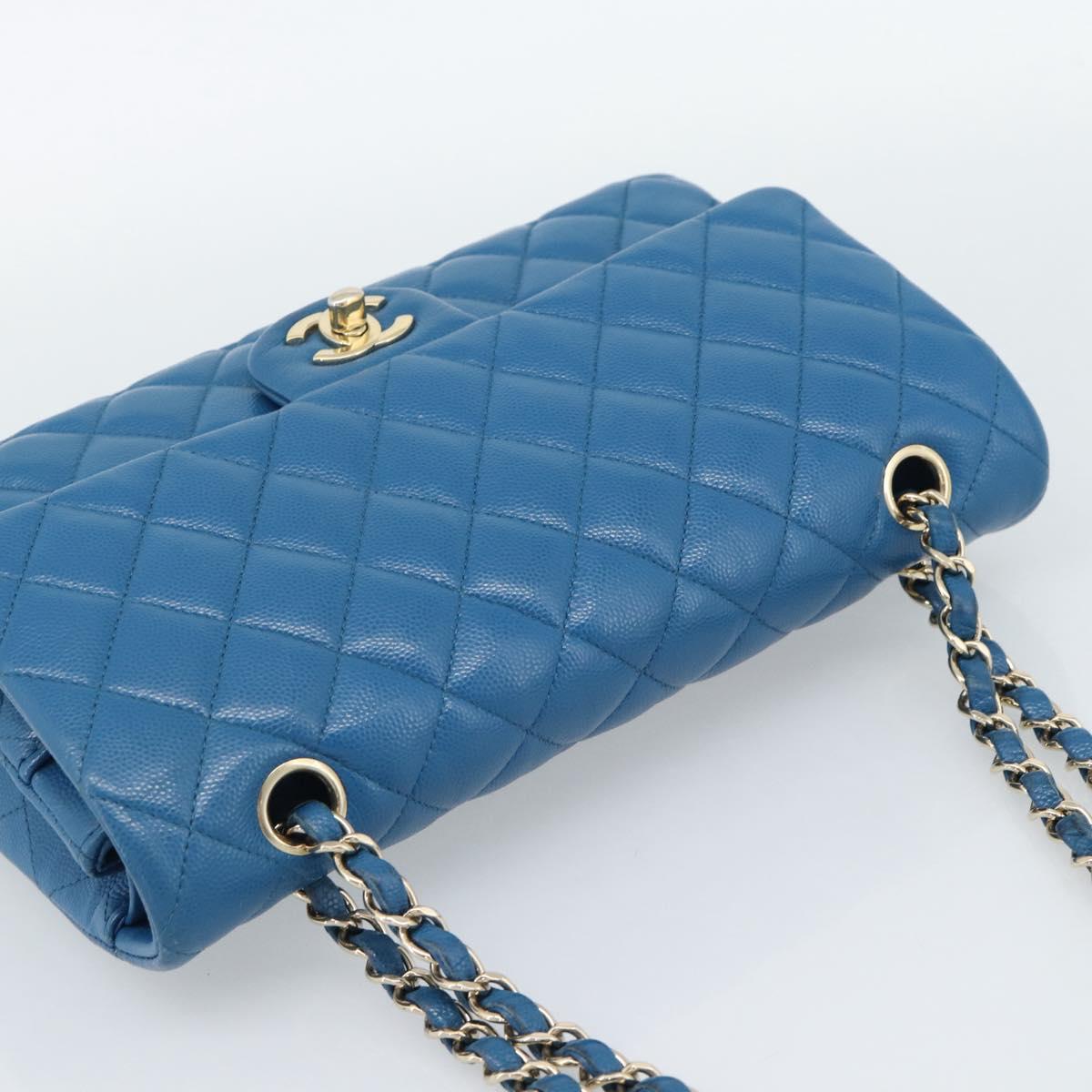 CHANEL Matelasse 25 Chain Bag Blu Originale | Caviar Skin Oro