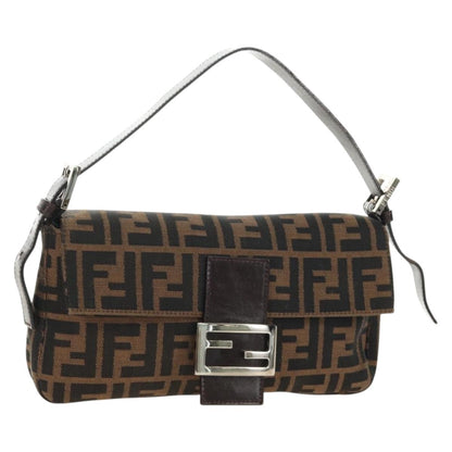 FENDI Zucca Canvas Baguette Bag Nero Marrone Originale | Mamma Baguette