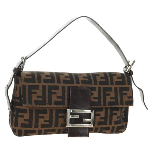 FENDI Zucca Canvas Baguette Bag Nero Marrone Originale | Mamma Baguette