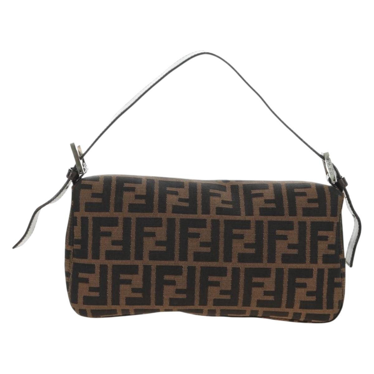 FENDI Zucca Canvas Baguette Bag Nero Marrone Originale | Mamma Baguette