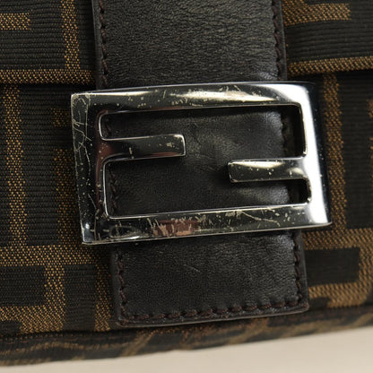 FENDI Zucca Canvas Baguette Bag Nero Marrone Originale | Borsa Vintage