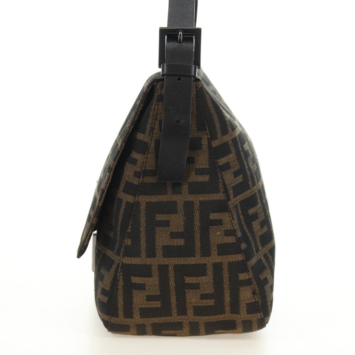 FENDI Zucca Canvas Baguette Bag Nero Marrone Originale | Borsa Vintage