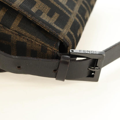 FENDI Zucca Canvas Baguette Bag Nero Marrone Originale | Borsa Vintage