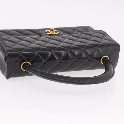 CHANEL Matelasse Hand Bag Vernice Nera Originale | Borsa a Mano Oro