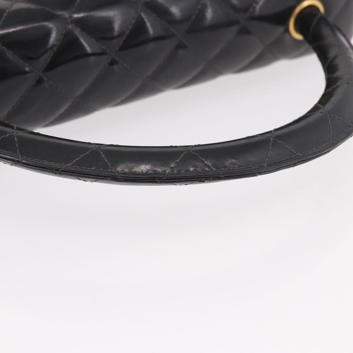 CHANEL Matelasse Hand Bag Vernice Nera Originale | Borsa a Mano Oro