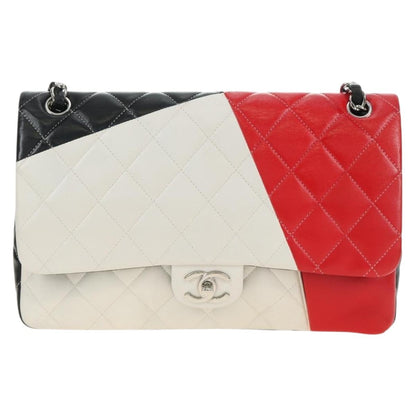 CHANEL Big Matelasse 30 Chain Bag Bianca Nera Originale | Argento