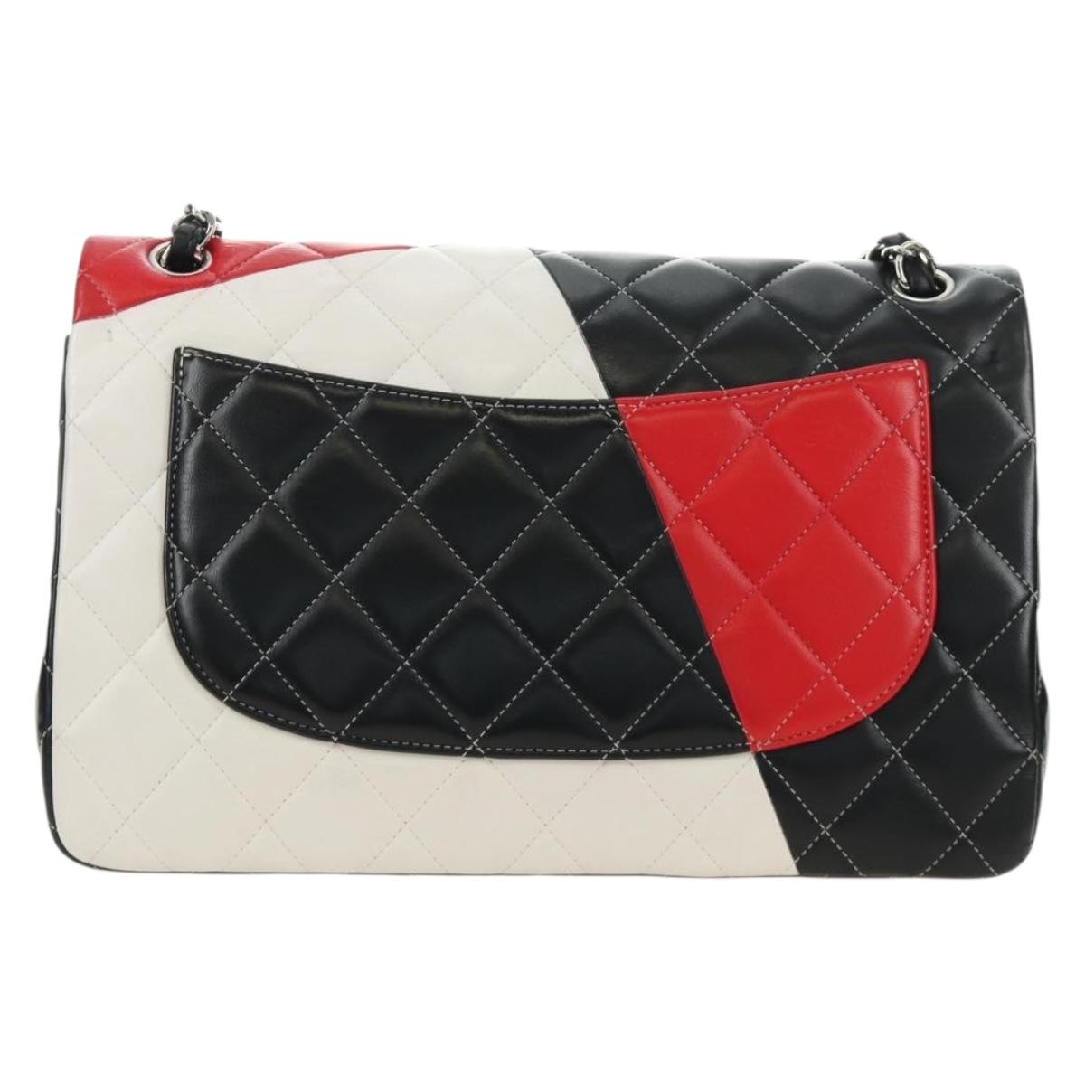 CHANEL Big Matelasse 30 Chain Bag Bianca Nera Originale | Argento