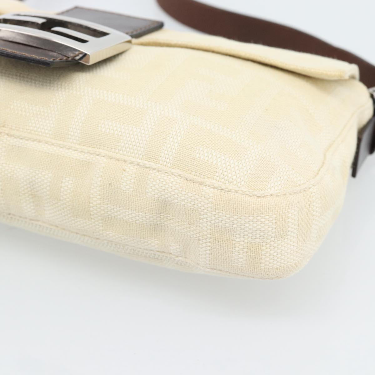 FENDI Zucca Canvas Baguette Bag Beige Argento Originale | Mamma Baguette