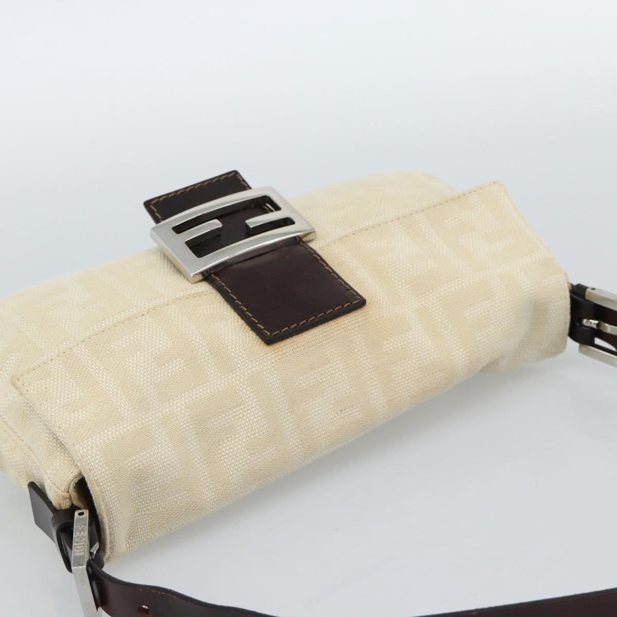FENDI Zucca Canvas Baguette Bag Beige Argento Originale | Mamma Baguette
