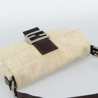 FENDI Zucca Canvas Baguette Bag Beige Argento Originale | Mamma Baguette
