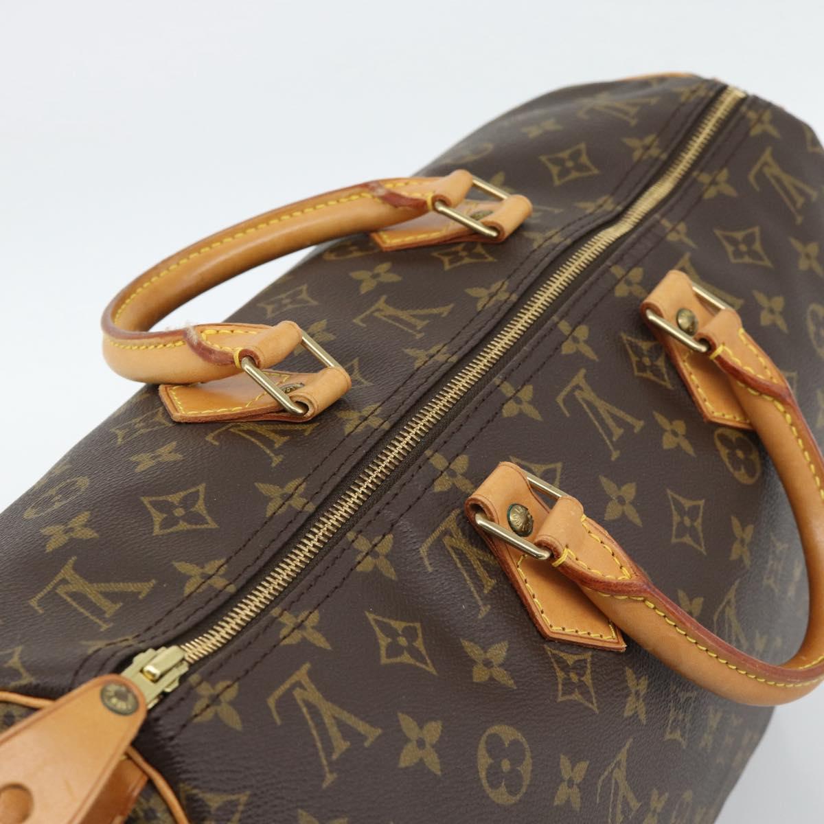 Louis Vuitton Speedy 40 Monogram Canvas Handbag Authentic 190395A - photo 6