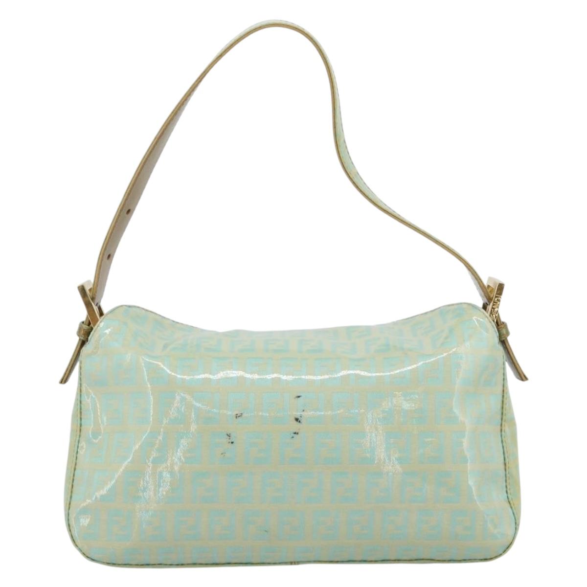 FENDI Zucchino Canvas Baguette Bag Verde Oro Originale | Mamma Baguette
