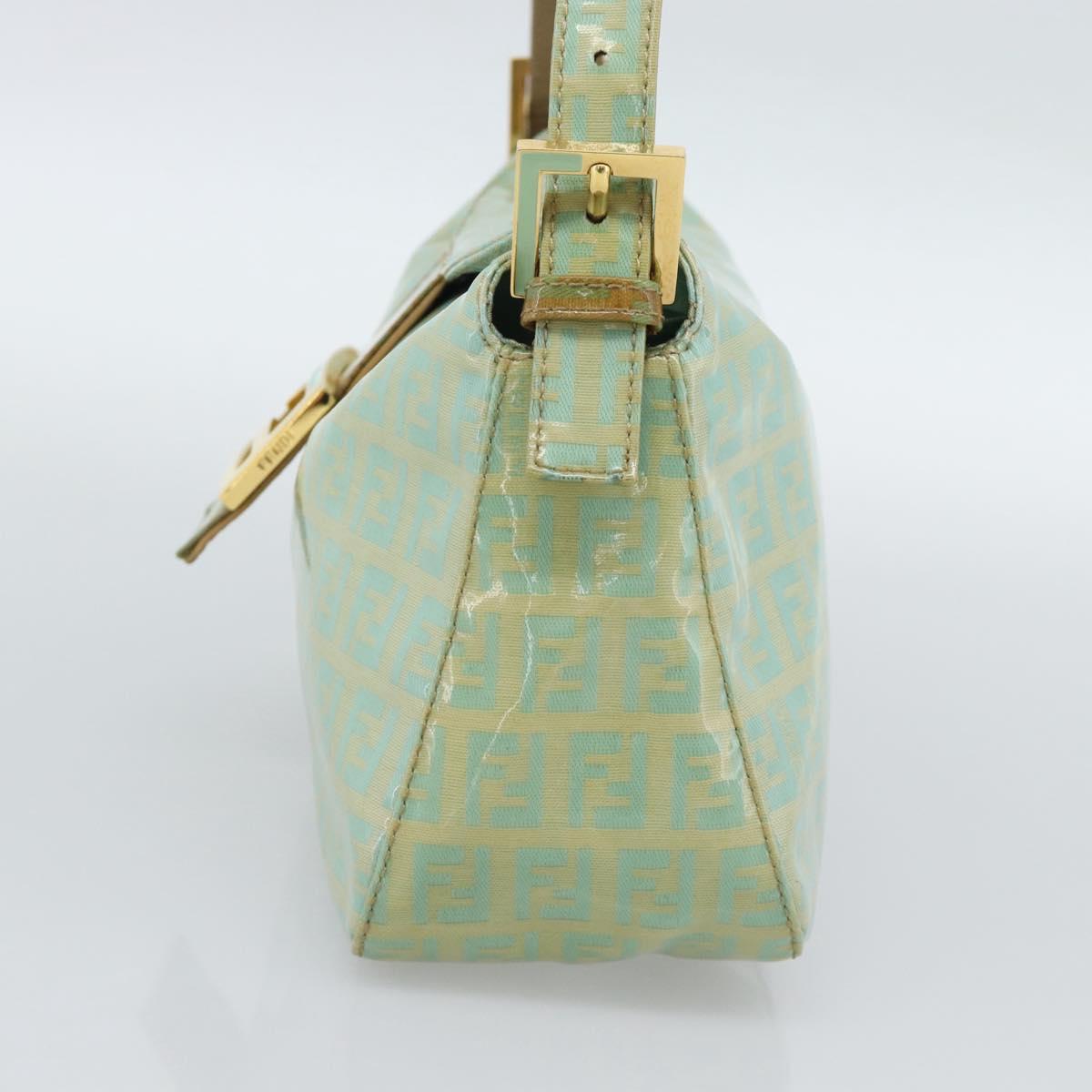 FENDI Zucchino Canvas Baguette Bag Verde Oro Originale | Mamma Baguette