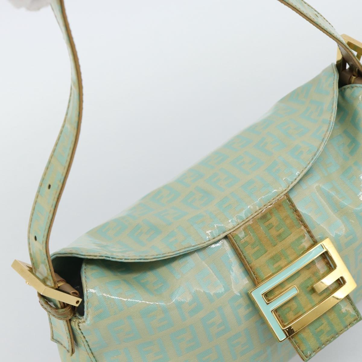 FENDI Zucchino Canvas Baguette Bag Verde Oro Originale | Mamma Baguette
