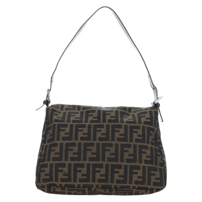 FENDI Zucca Canvas Baguette Tote Bag Marrone Nero Originale