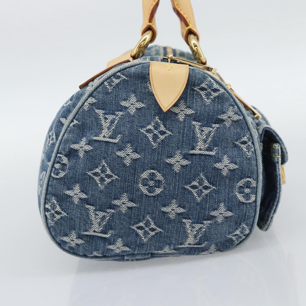 Louis Vuitton Denim Neo Speedy Handbag Blue Authentic 191830V - photo 3