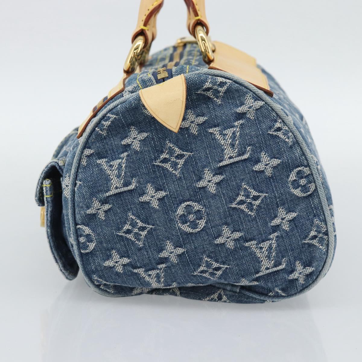 Louis Vuitton Denim Neo Speedy Handbag Blue Authentic 191830V - photo 4
