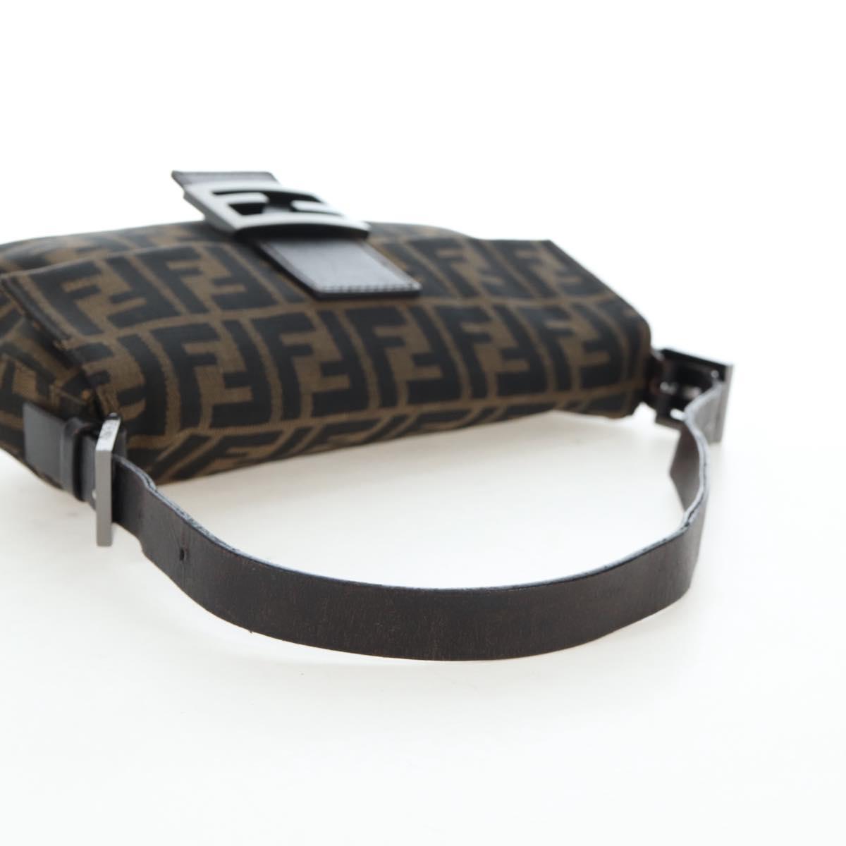 FENDI Zucca Canvas Baguette Bag Marrone Nero Originale | Mamma Baguette