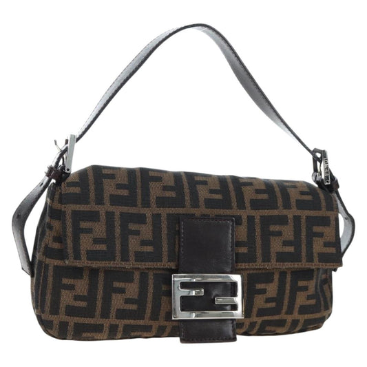 FENDI Zucca Canvas Baguette Bag Marrone Nero Originale | Borsa Vintage