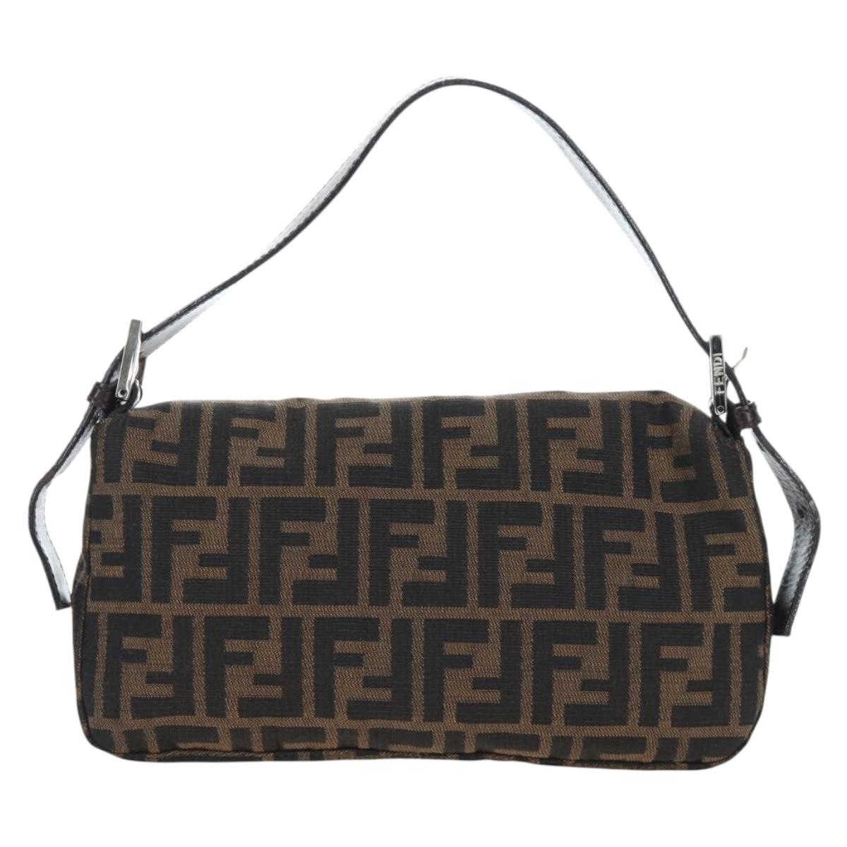 FENDI Zucca Canvas Baguette Bag Marrone Nero Originale | Borsa Vintage