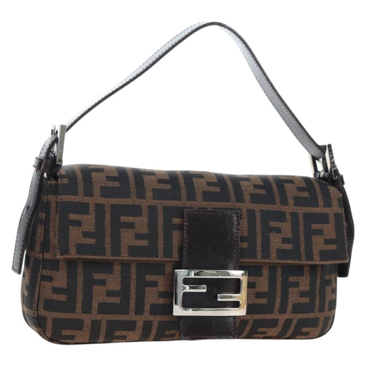 FENDI Zucca Canvas Baguette Bag Marrone Nero Originale | Mamma Baguette