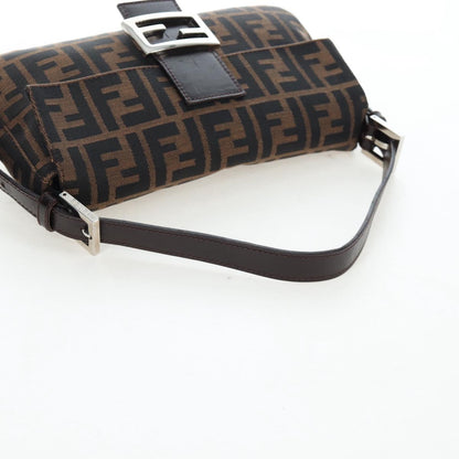 FENDI Zucca Canvas Baguette Bag Marrone Nero Originale | Mamma Baguette