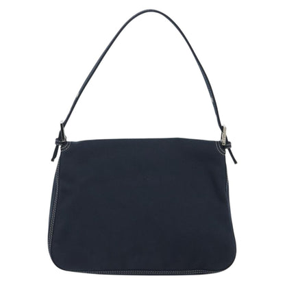 FENDI Mamma Baguette Bag Tela Navy Originale | Borsa a Tracolla Argento