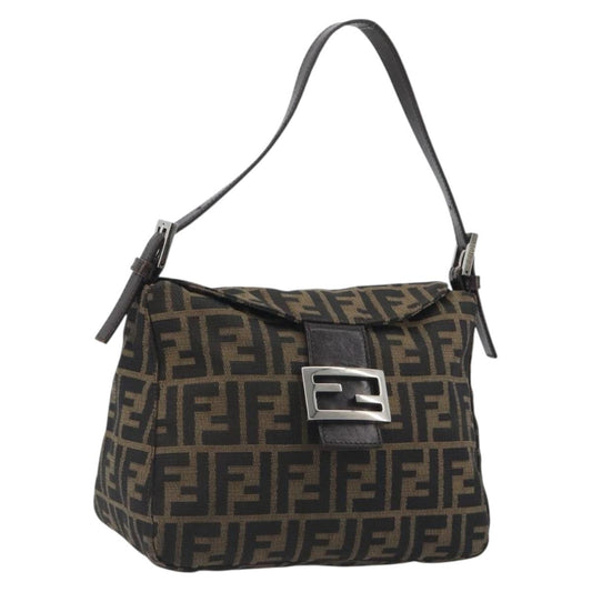 FENDI Zucca Canvas Baguette Bag Marrone Nero Originale | Mamma Baguette