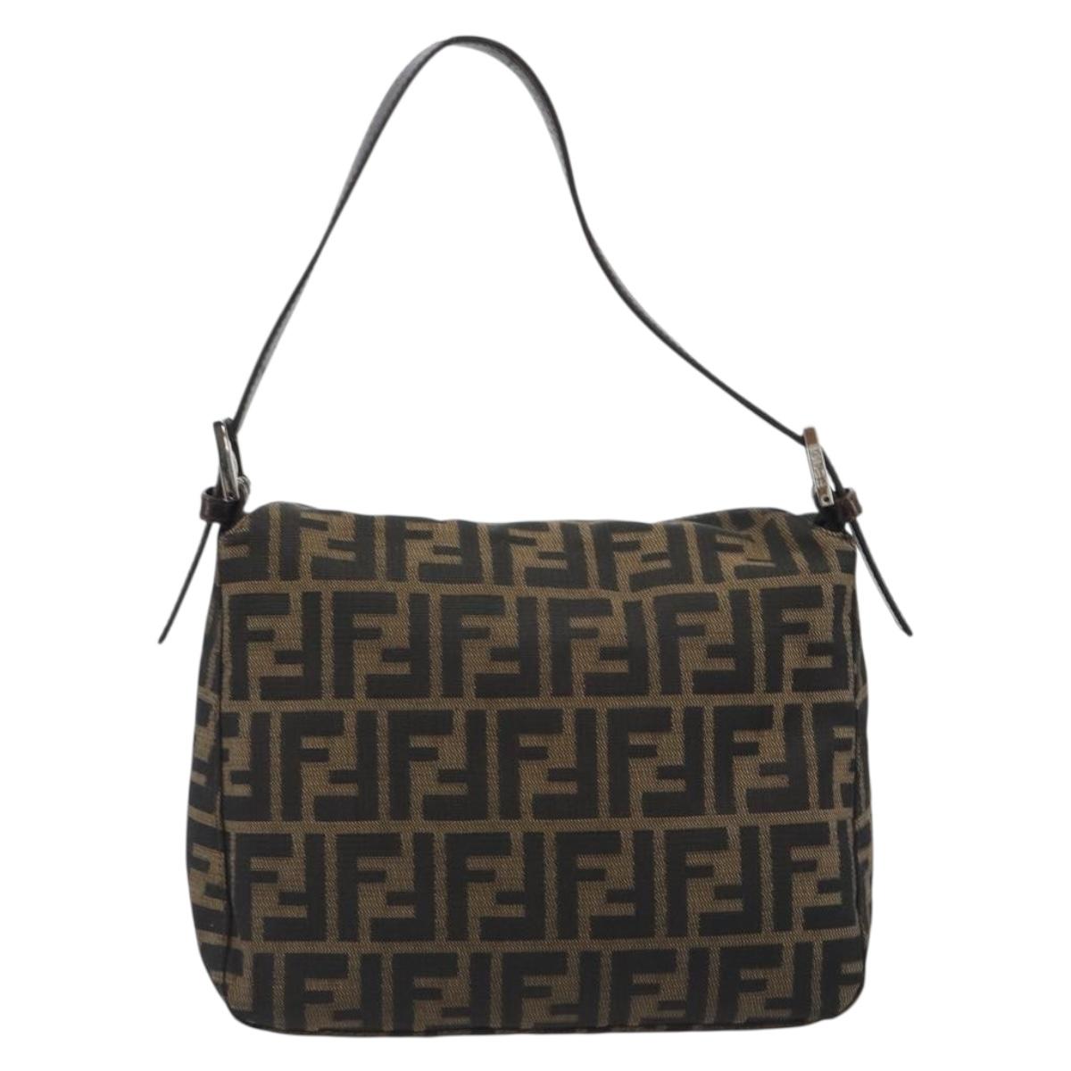 FENDI Zucca Canvas Baguette Bag Marrone Nero Originale | Mamma Baguette