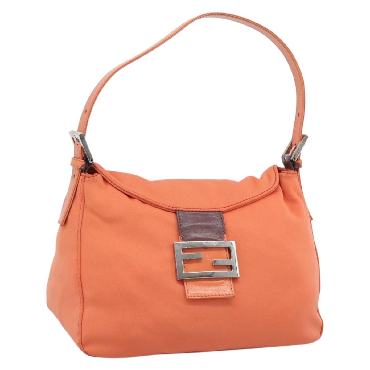 FENDI Mamma Baguette Bag Cotone Arancione Originale | Borsa Vintage