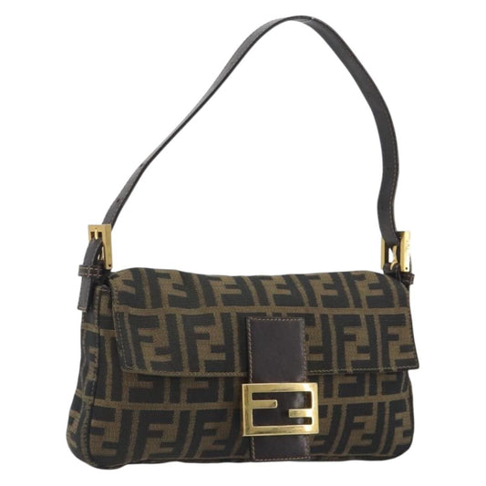 FENDI Zucca Canvas Baguette Bag Marrone Nero Originale | Borsa Vintage