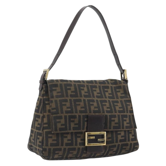 FENDI Zucca Canvas Baguette Bag Marrone Nero Originale | Mamma Baguette