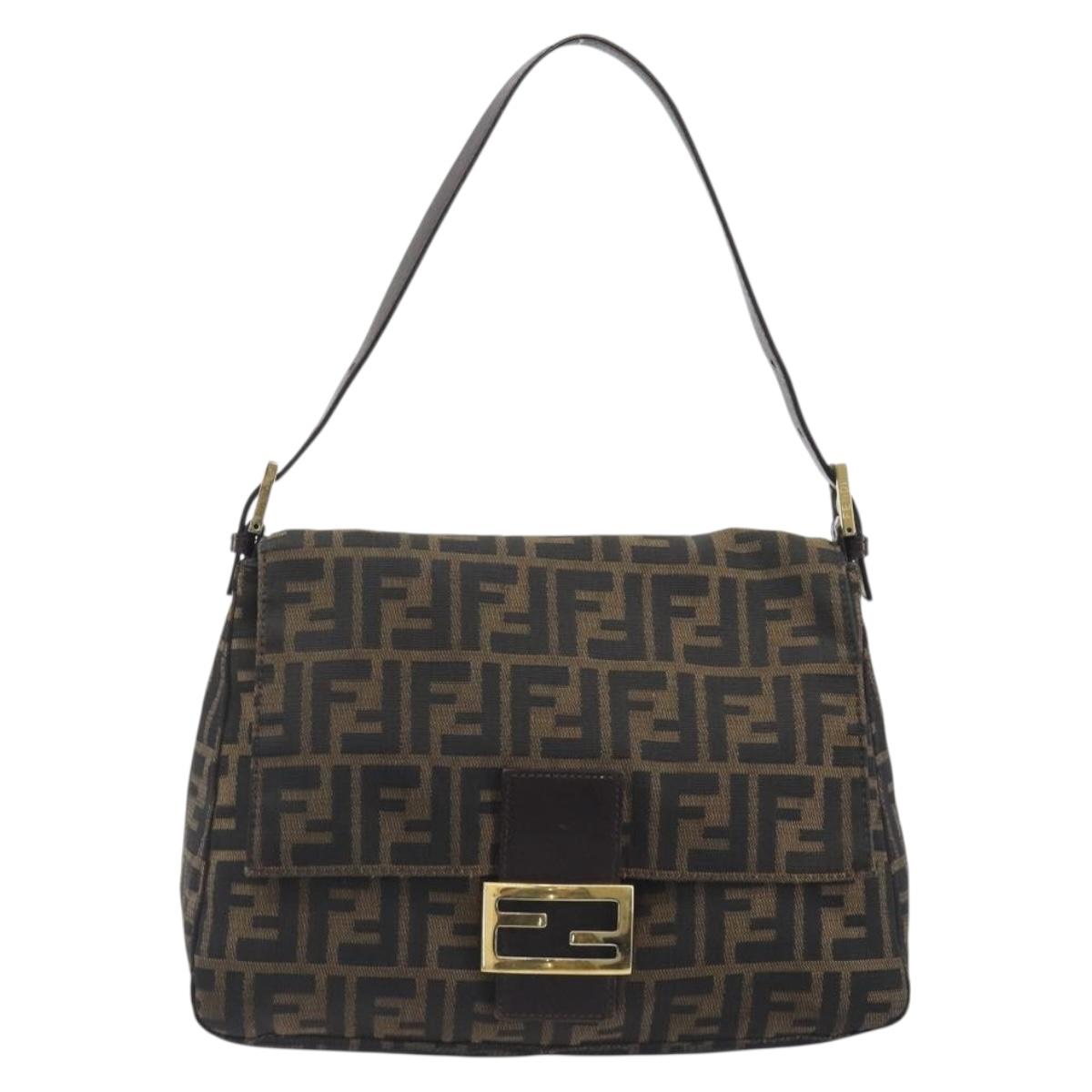 FENDI Zucca Canvas Baguette Bag Marrone Nero Originale | Mamma Baguette