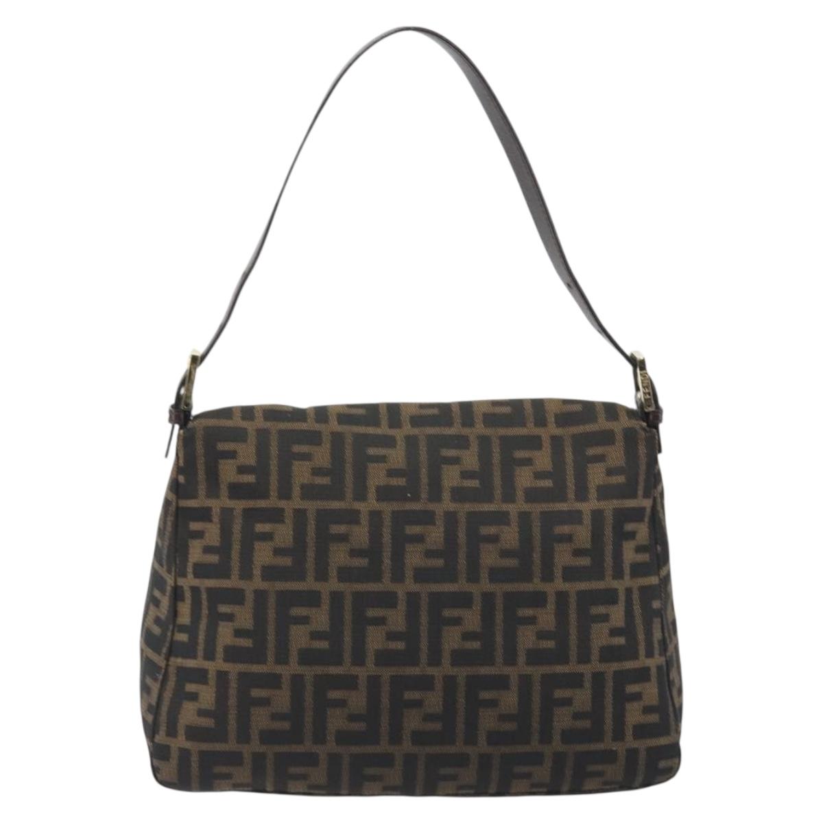 FENDI Zucca Canvas Baguette Bag Marrone Nero Originale | Mamma Baguette