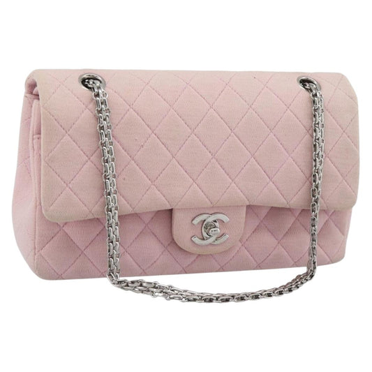 CHANEL Matelasse 25 Chain Bag Rosa Argento Originale | Cotone
