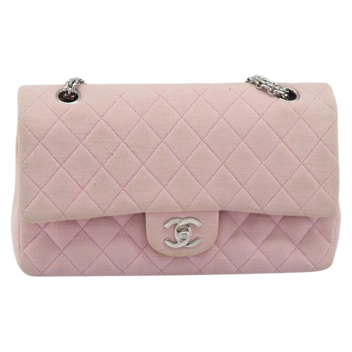 CHANEL Matelasse 25 Chain Bag Rosa Argento Originale | Cotone