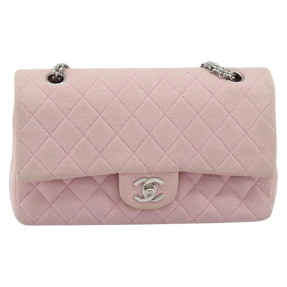 CHANEL Matelasse 25 Chain Bag Rosa Argento Originale | Cotone