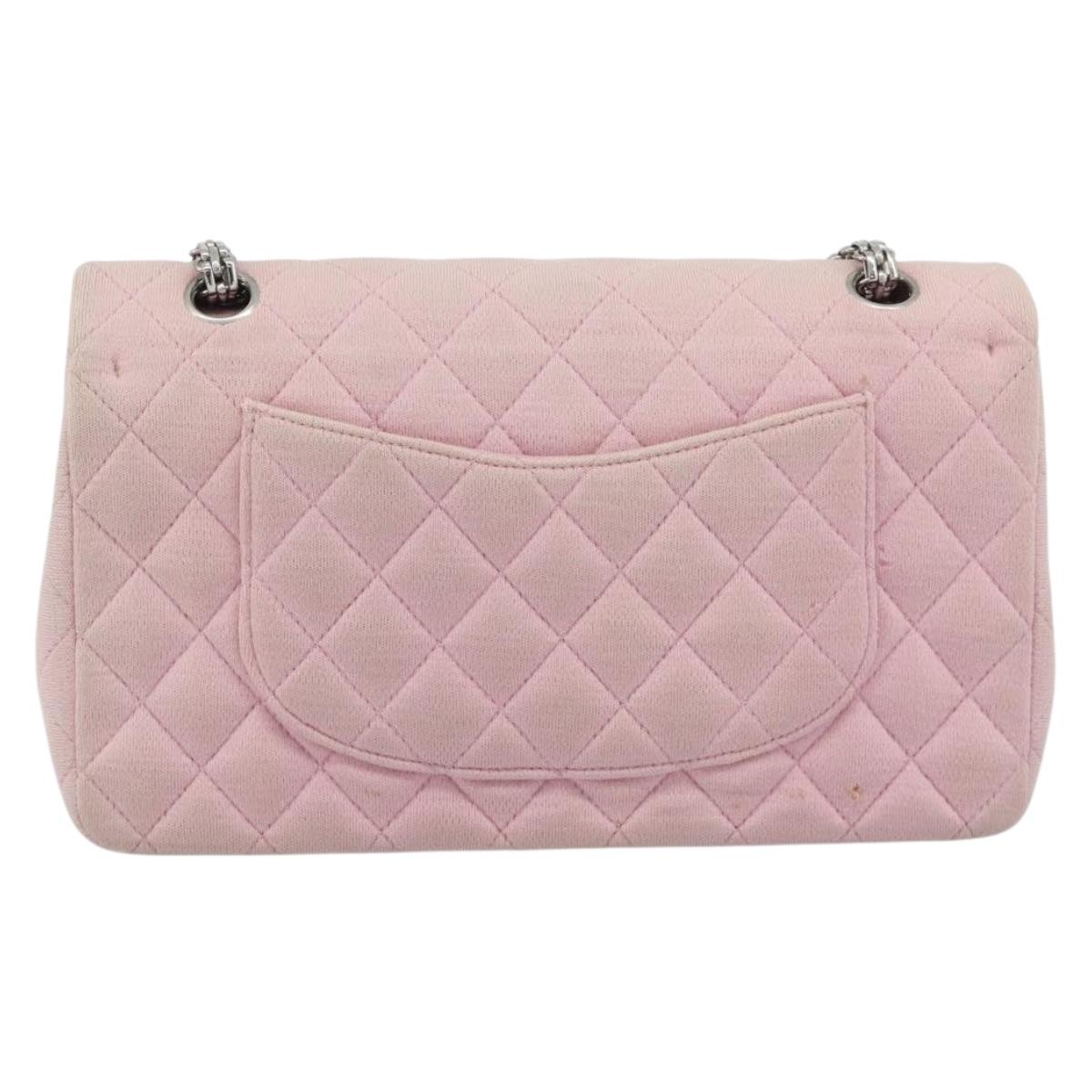 CHANEL Matelasse 25 Chain Bag Rosa Argento Originale | Cotone