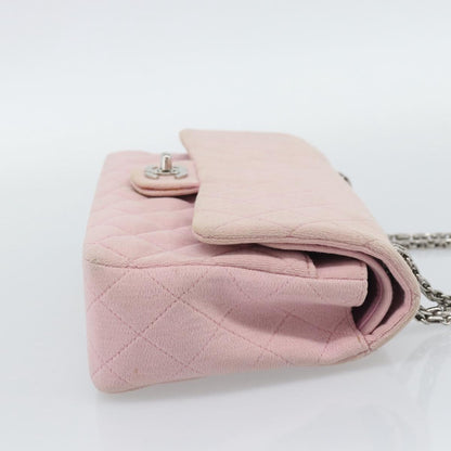 CHANEL Matelasse 25 Chain Bag Rosa Argento Originale | Cotone