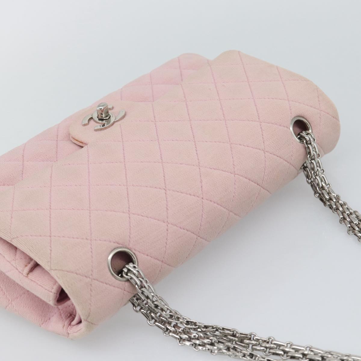 CHANEL Matelasse 25 Chain Bag Rosa Argento Originale | Cotone