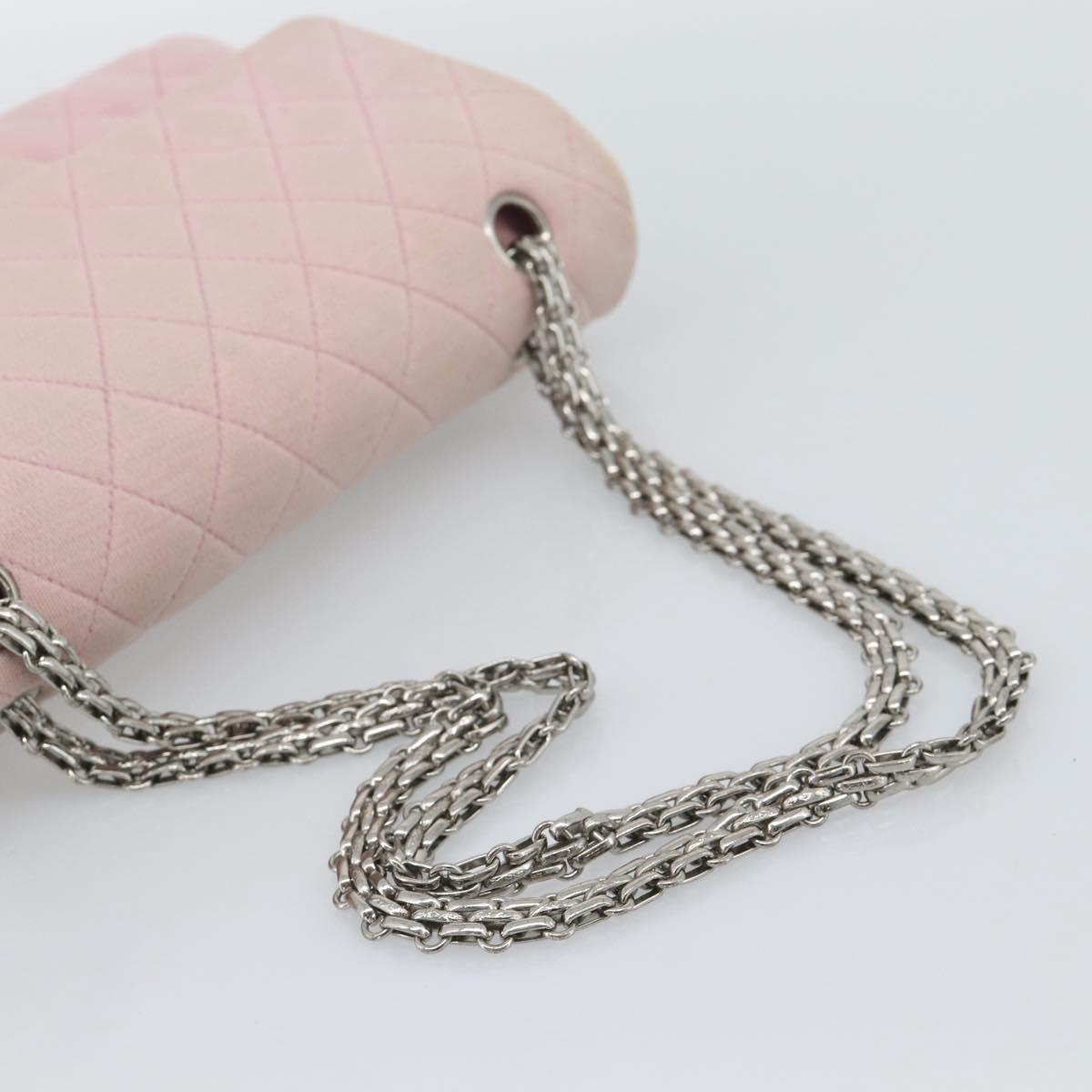 CHANEL Matelasse 25 Chain Bag Rosa Argento Originale | Cotone