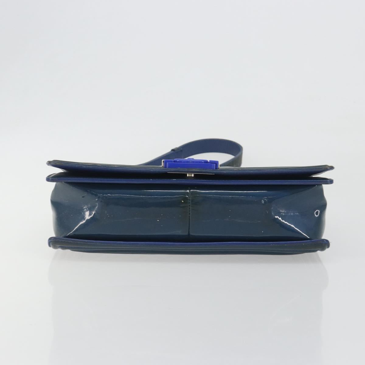CHANEL Boy Chanel Chain Bag Blu Originale | Vernice Argento